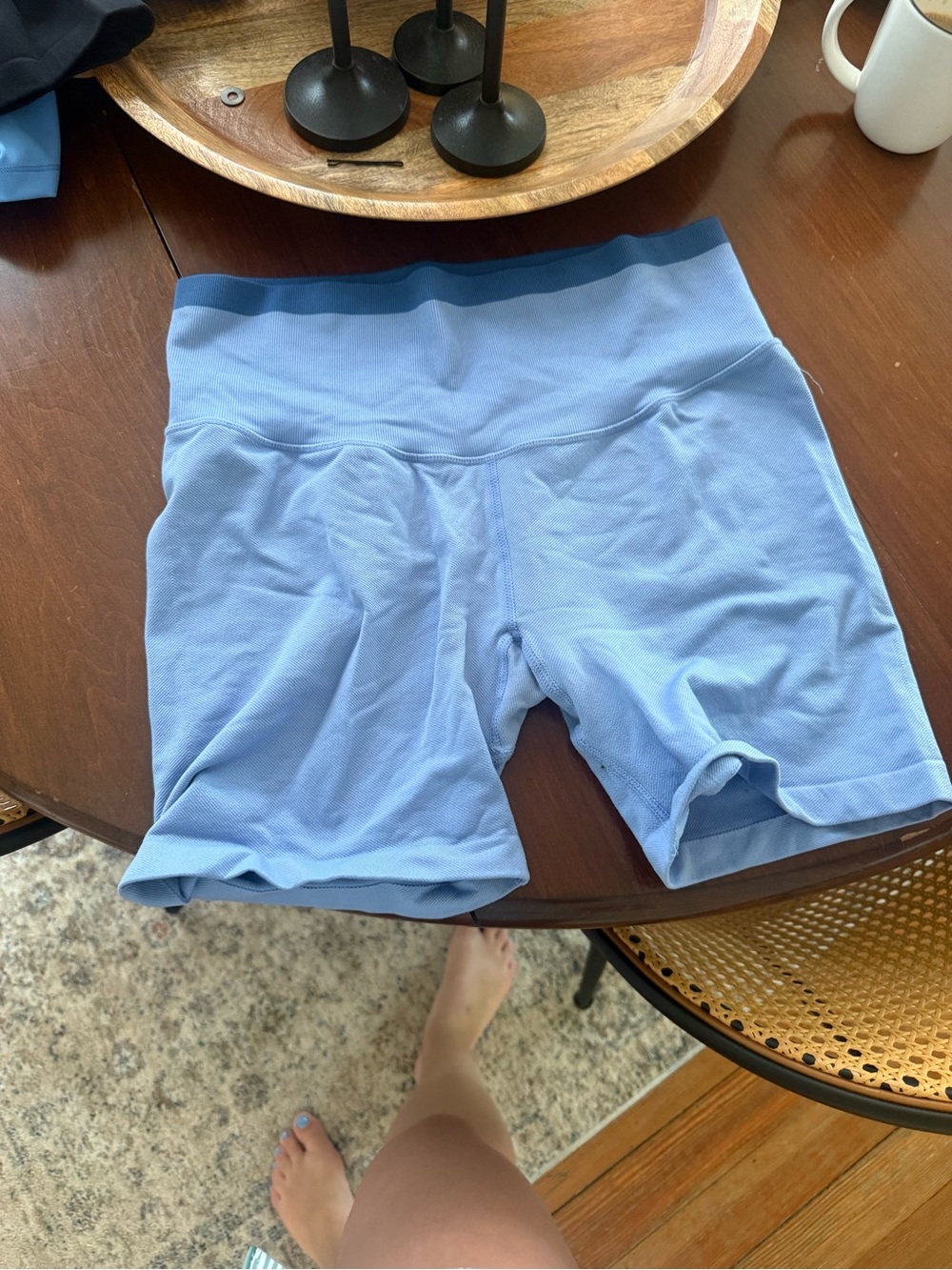 JoyLab Light Blue High-Rise Bike Shorts
